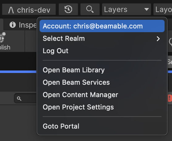 Beamable Login Button