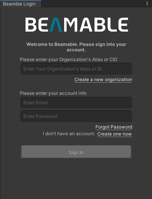 Existing User Login