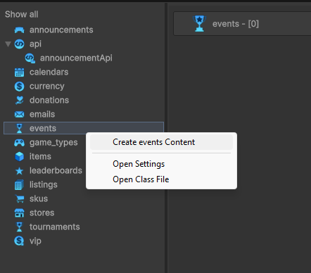 Content Manager Create Content